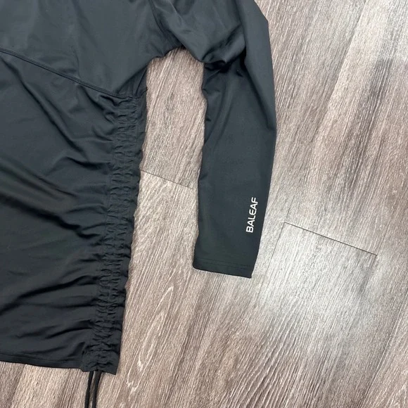 Baleaf Black Long Sleeve Rash Guard Swim Dress UPF 50 Sun Protection Size L - Picture 7 of 7